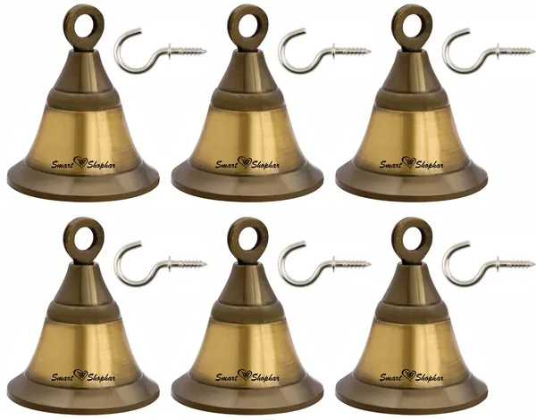 (Pack_of_6)_Decorative_Bell_Jingle_Zinc_Antique