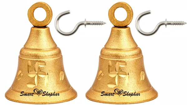 (Pack_of_2)_Decorative_Bell_Jingle_Zinc_Gold
