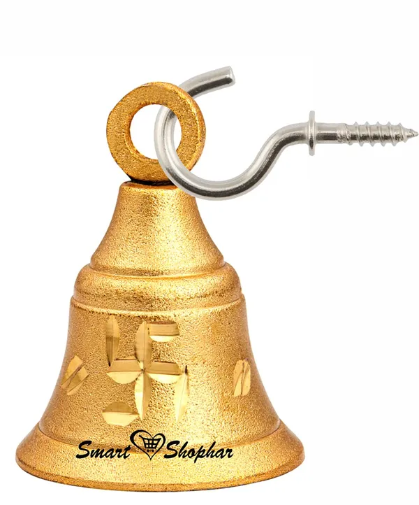 (Pack_of_2)_Decorative_Bell_Jingle_Zinc_Gold