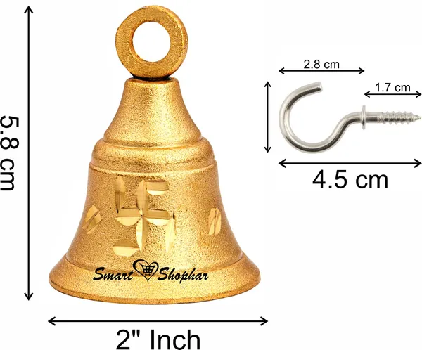 (Pack_of_2)_Decorative_Bell_Jingle_Zinc_Gold
