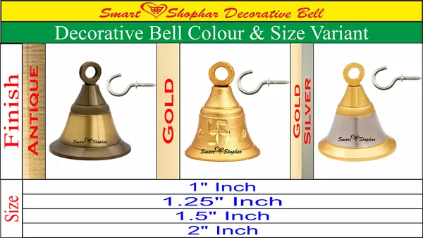 (Pack_of_6)_Decorative_Bell_Jingle_Zinc_Gold