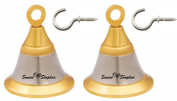 (Pack_of_2)_Decorative_Bell_Jingle_Zinc_Gold_Silver