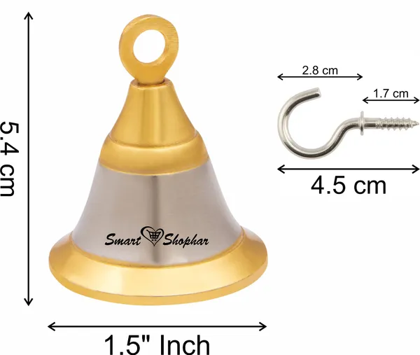 (Pack_of_2)_Decorative_Bell_Jingle_Zinc_Gold_Silver