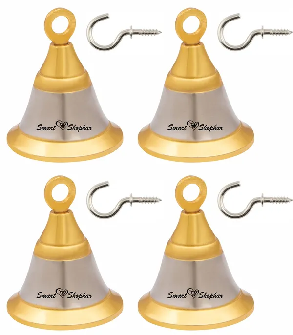 (Pack_of_4)_Decorative_Bell_Jingle_Zinc_Gold_Silver