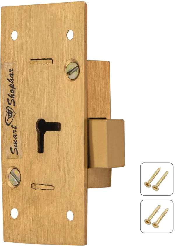 (Pack_of_4)_Wardrobe_Lock_Xylo_Brass_Yellow__with_2_Keys