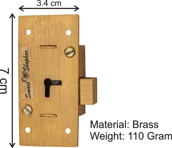 (Pack_of_4)_Wardrobe_Lock_Xylo_Brass_Yellow__with_2_Keys