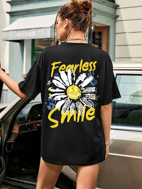 London_Hills_Cotton_Blend_Half_Sleeve_Women_Oversized_T-Shirts_Multicolor_Pack_of_3_Dark_Grey,_Black