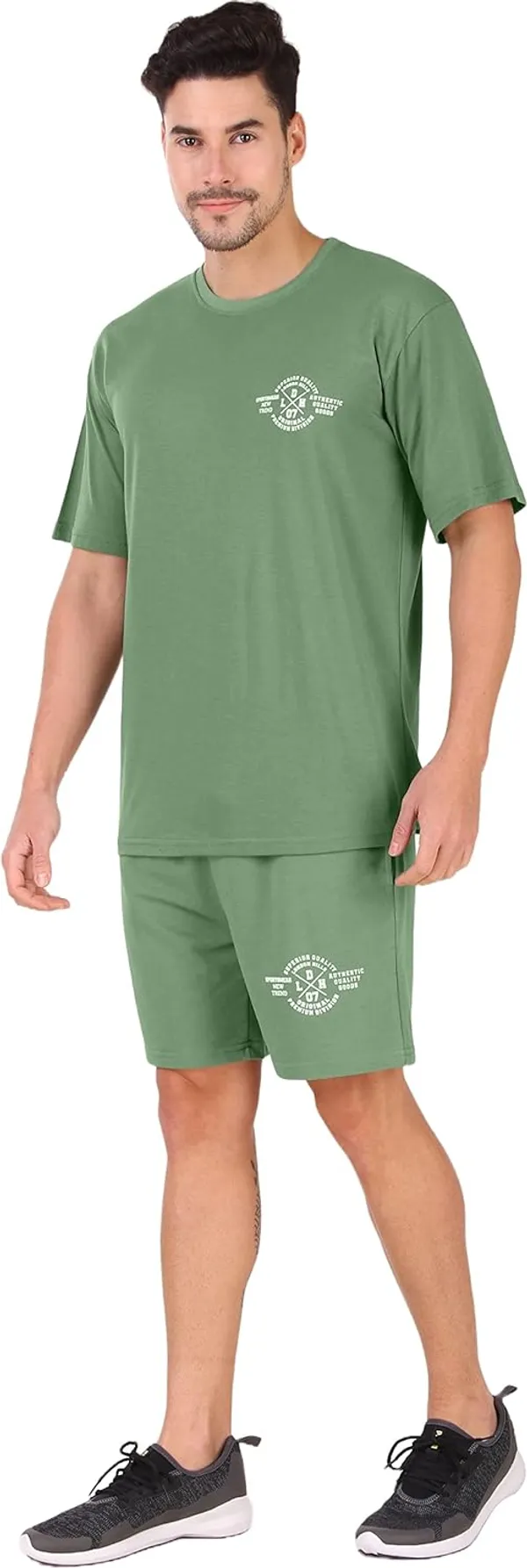 Green__Cotton_Blend_&_Shorts_-_Terry_Co-Ord_Set