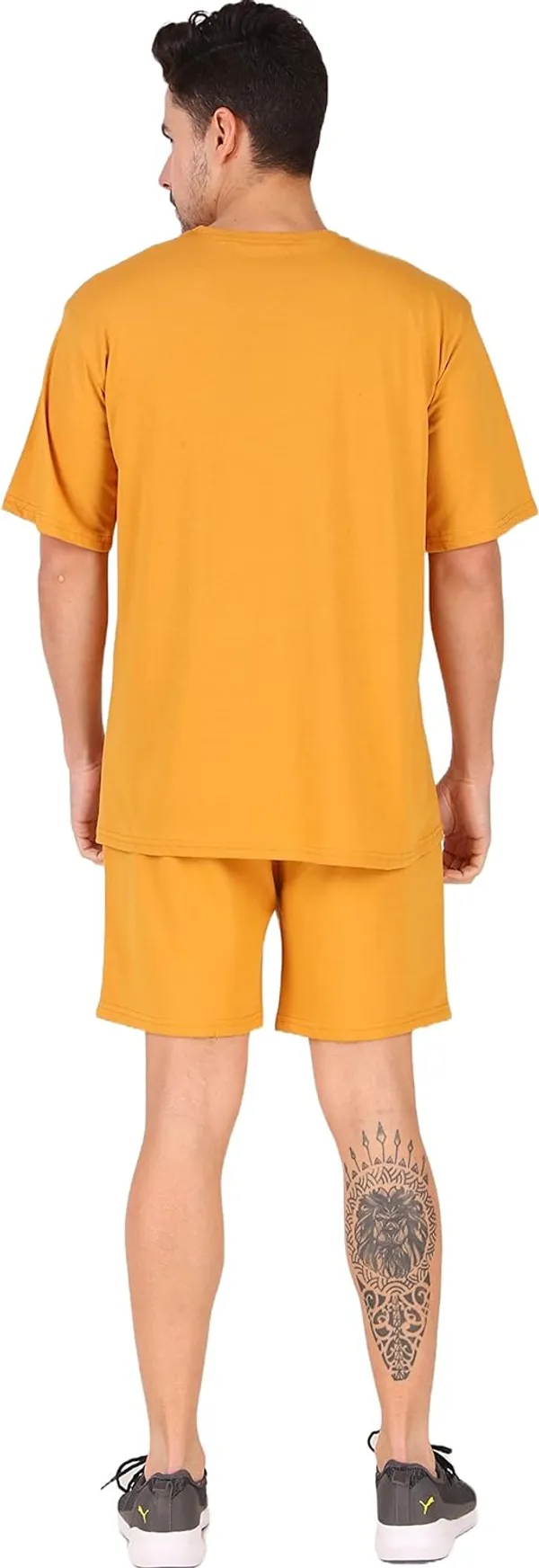 Mustard__Cotton_Blend_&_Shorts_-_Terry_Co-Ord_Set
