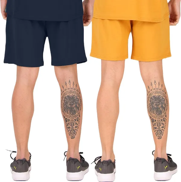 Mustard,_Dark_Blue_Terry_Shorts