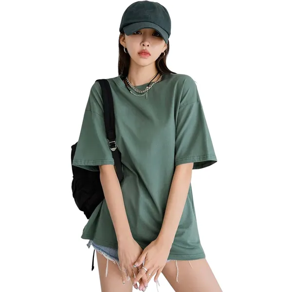 Green_Cotton_Blend_T-Shirt
