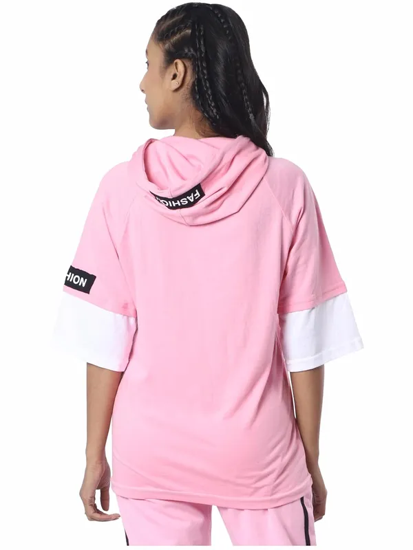Pink_Cotton_Blend_T-Shirt