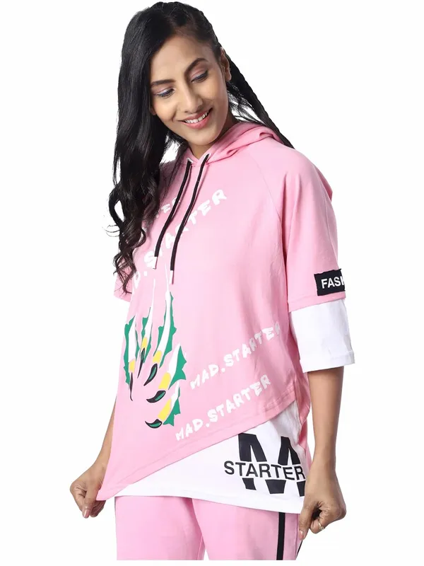 Pink_Cotton_Blend_T-Shirt