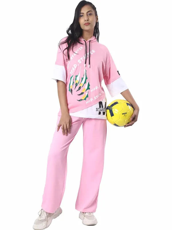Pink_Cotton_Blend_T-Shirt