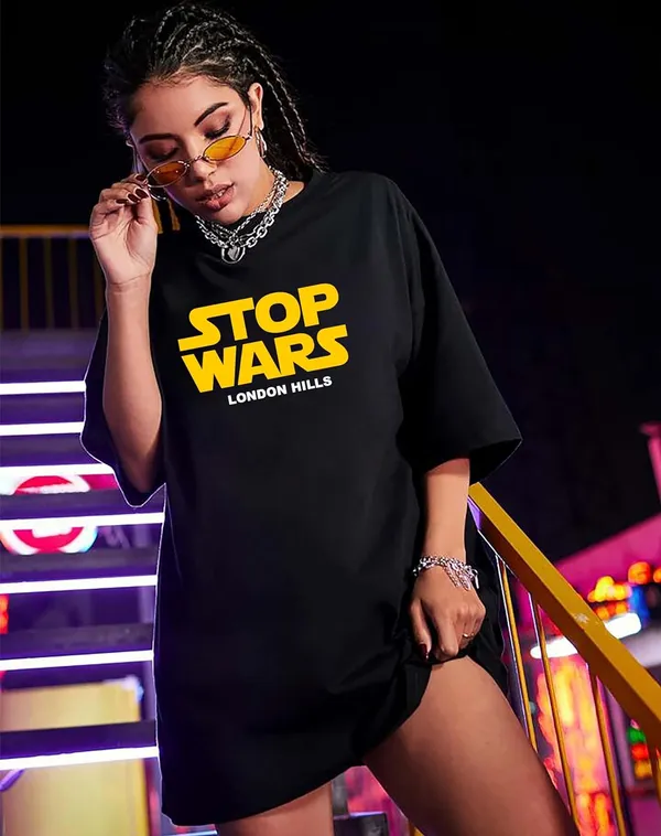 London_Hills_Cotton_Blend_Half_Sleeve_Women_Oversized_T-Shirts_Multicolor_Pack_of_3_Black