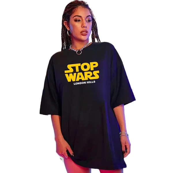 London_Hills_Cotton_Blend_Half_Sleeve_Women_Oversized_T-Shirts_Multicolor_Pack_of_3_Black