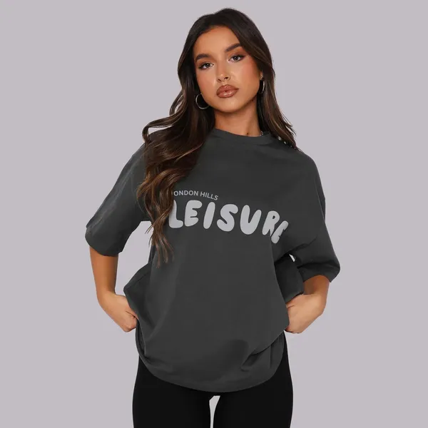 London_Hills_Cotton_Blend_Half_Sleeve_Women_Oversized_T-Shirts_Multicolor_Pack_of_3_Dark_Grey,_Black,_Pink