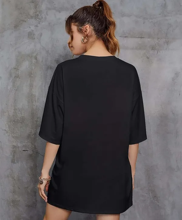London_Hills_Cotton_Blend_Half_Sleeve_Women_Oversized_T-Shirts_Multicolor_Pack_of_3_Light_Green,_Black