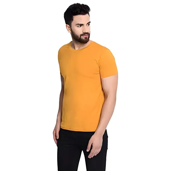 Mustard_Cotton_Blend_T-Shirt