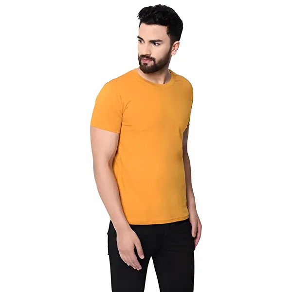 Mustard_Cotton_Blend_T-Shirt