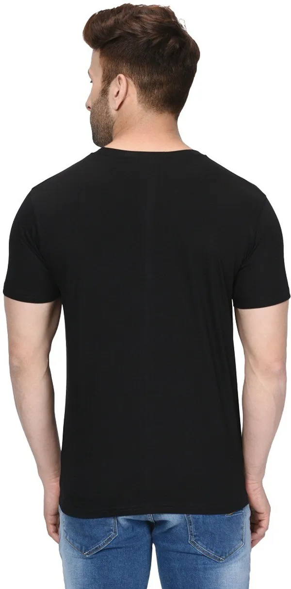 Black_Cotton_Blend_Henley_Neck_Short_Sleeve_t-shirt_for_Men