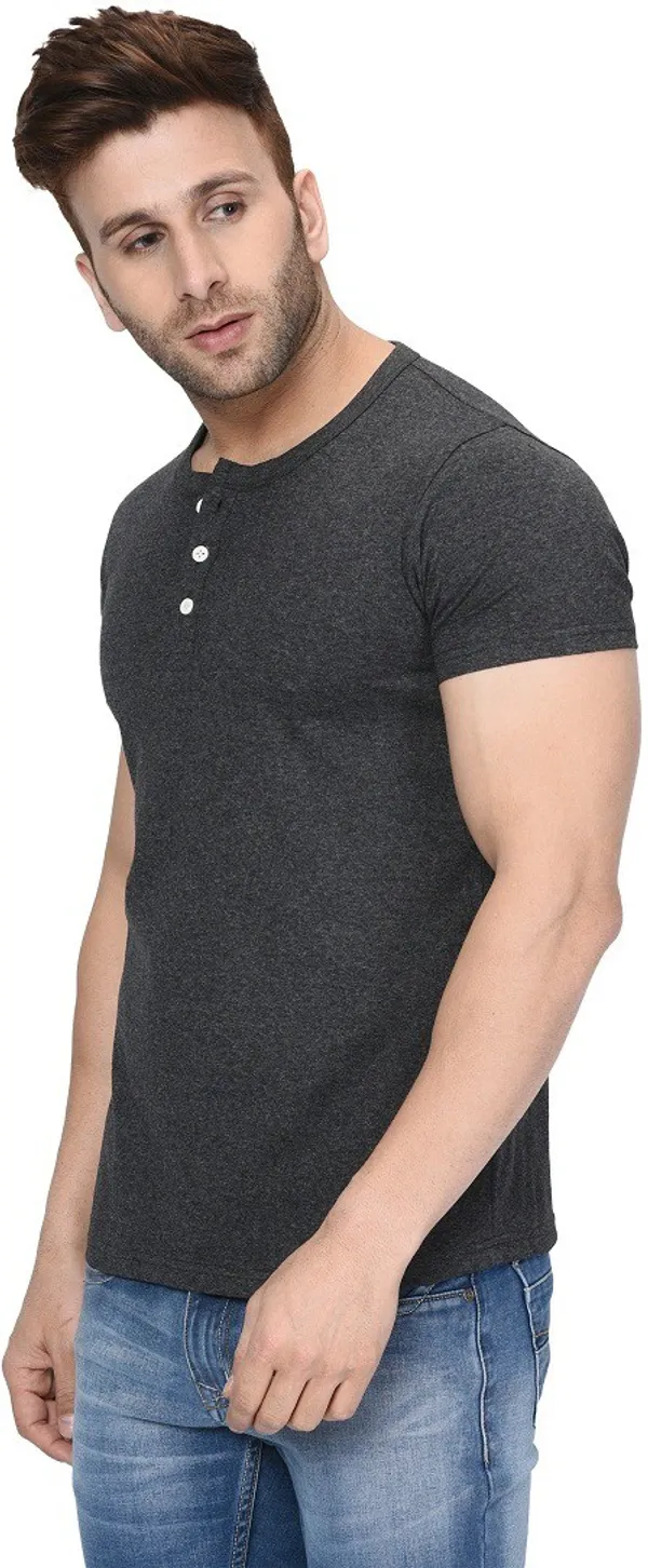 Grey_Cotton_Blend_Henley_Neck_Short_Sleeve_t-shirt_for_Men