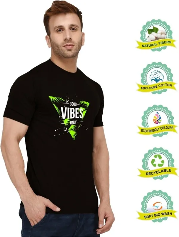 Black_Cotton_Blend_Round_Neck_Half_Sleeve_t-shirt_for_Men