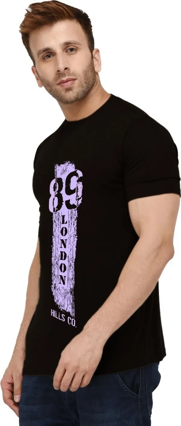 Black_Cotton_Blend_Round_Neck_Half_Sleeve_t-shirt_for_Men