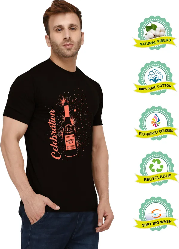 Black_Cotton_Blend_Round_Neck_Half_Sleeve_t-shirt_for_Men