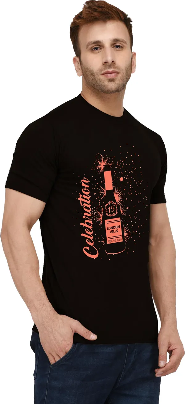 Black_Cotton_Blend_Round_Neck_Half_Sleeve_t-shirt_for_Men