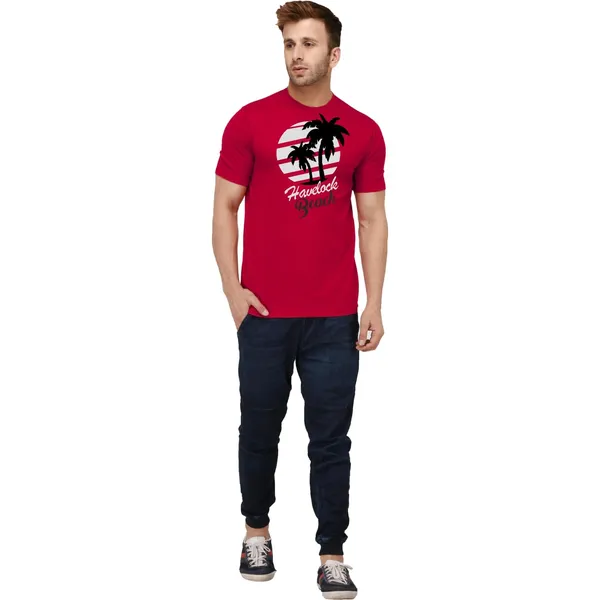Red_Cotton_Blend_T-Shirt