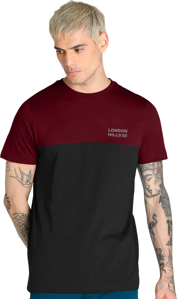 Blue_Cotton_Blend_Round_Neck_Half_Sleeve_t-shirt_for_Men