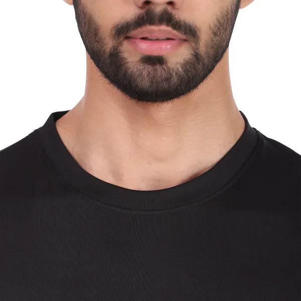 Black_Polyester_Round_Neck_Half_Sleeve_t-shirt_for_Men