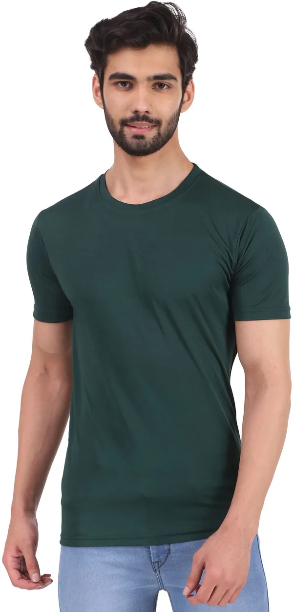 Green_Polyester_Round_Neck_Half_Sleeve_t-shirt_for_Men