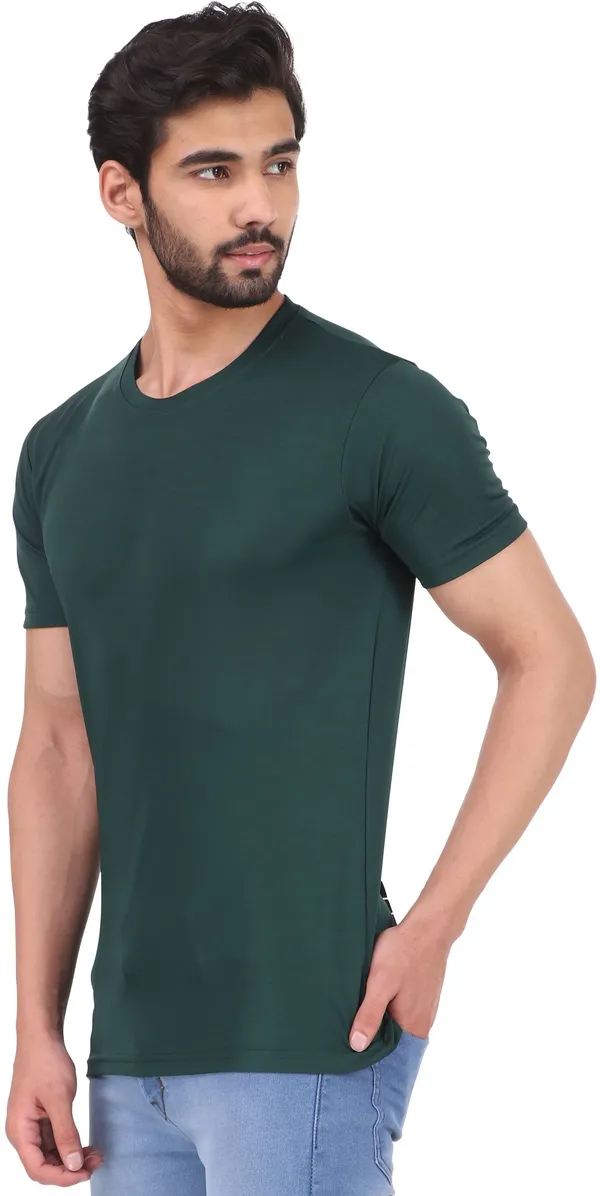 Green_Polyester_Round_Neck_Half_Sleeve_t-shirt_for_Men