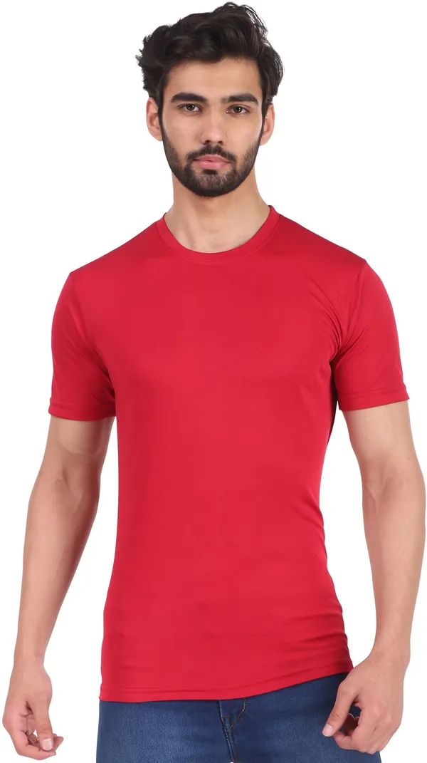 Maroon_Polyester_Round_Neck_Half_Sleeve_t-shirt_for_Men