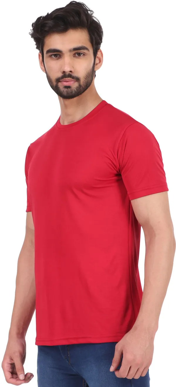 Maroon_Polyester_Round_Neck_Half_Sleeve_t-shirt_for_Men