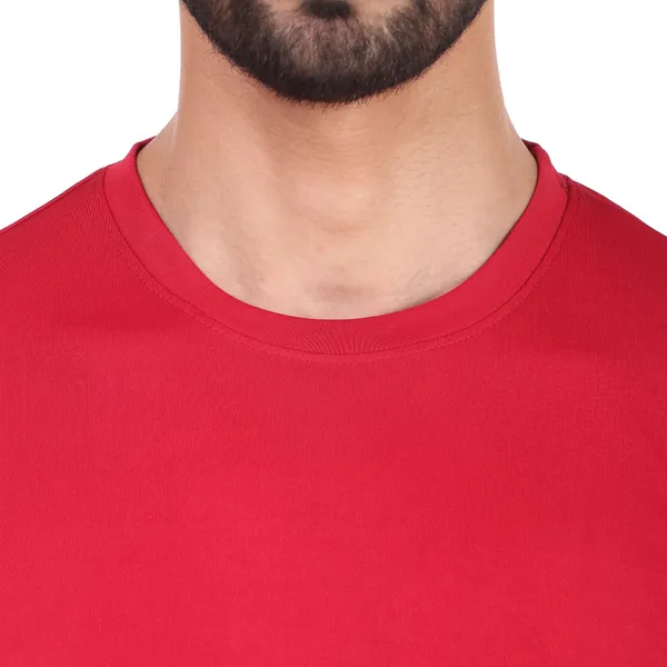 Maroon_Polyester_Round_Neck_Half_Sleeve_t-shirt_for_Men
