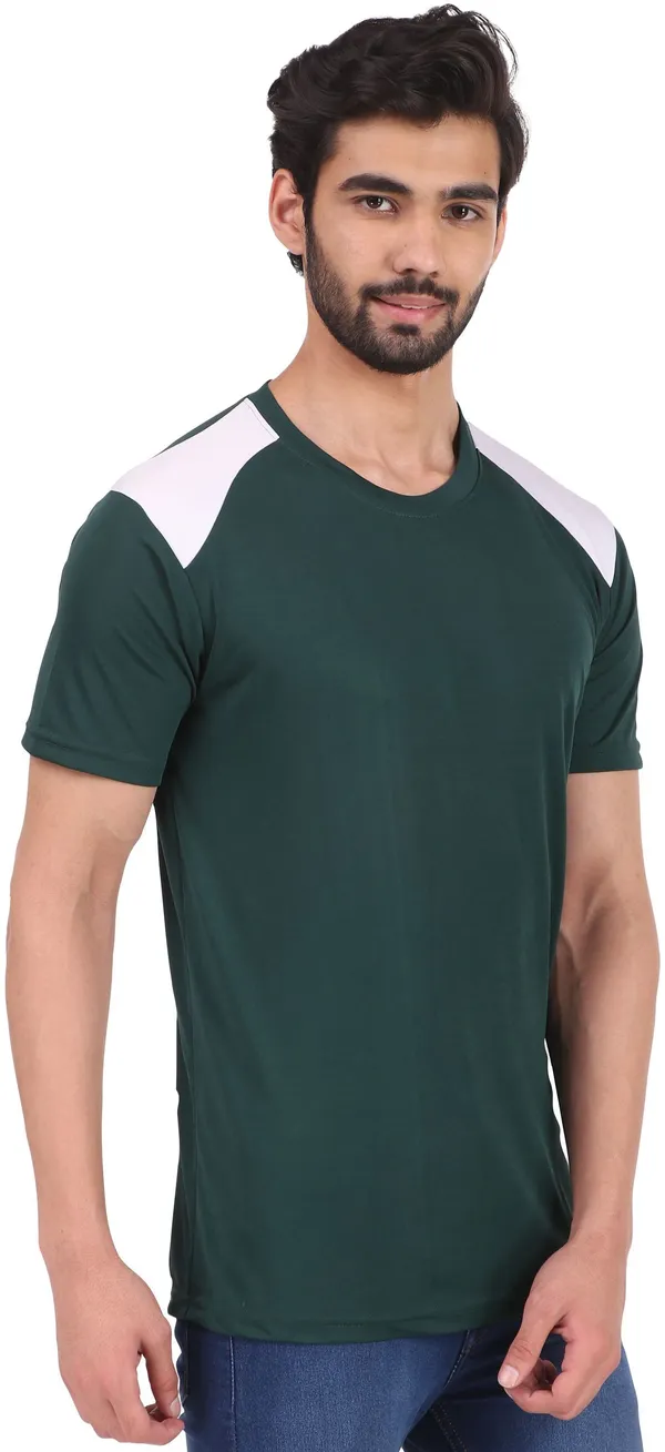 Green_Polyester_Round_Neck_Half_Sleeve_t-shirt_for_Men
