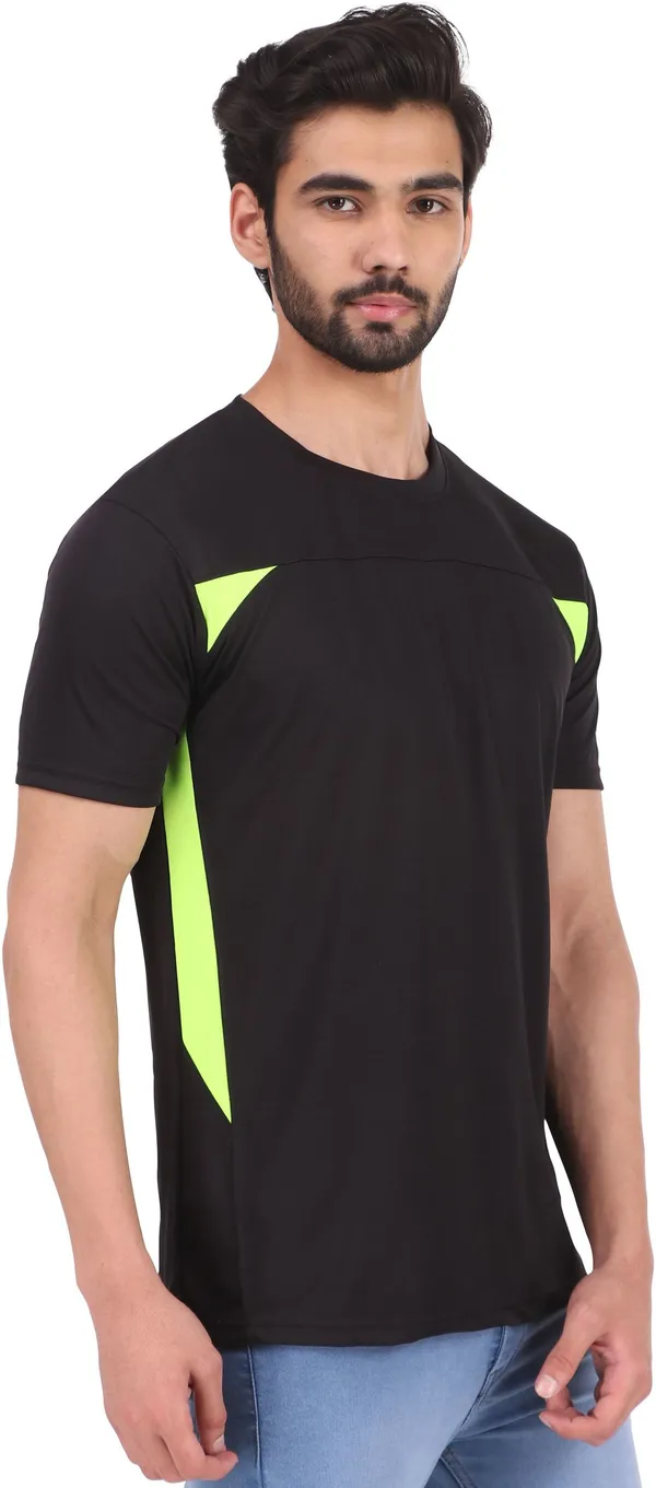 Black_Polyester_Round_Neck_Half_Sleeve_t-shirt_for_Men