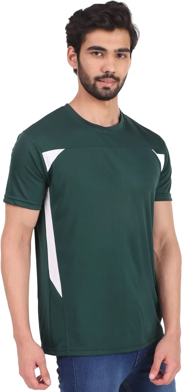 Green_Polyester_Round_Neck_Half_Sleeve_t-shirt_for_Men