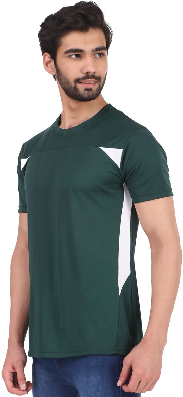 Green_Polyester_Round_Neck_Half_Sleeve_t-shirt_for_Men