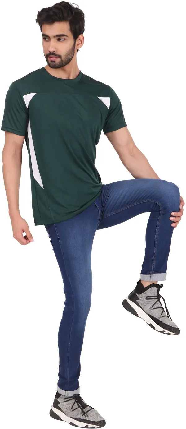 Green_Polyester_Round_Neck_Half_Sleeve_t-shirt_for_Men