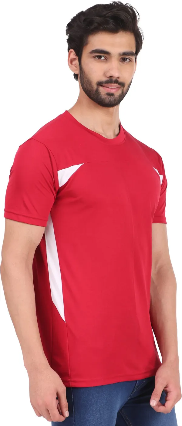 Maroon_Polyester_Round_Neck_Half_Sleeve_t-shirt_for_Men