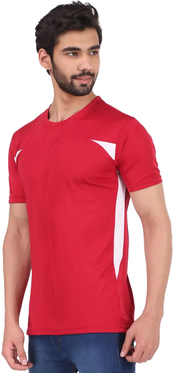 Maroon_Polyester_Round_Neck_Half_Sleeve_t-shirt_for_Men