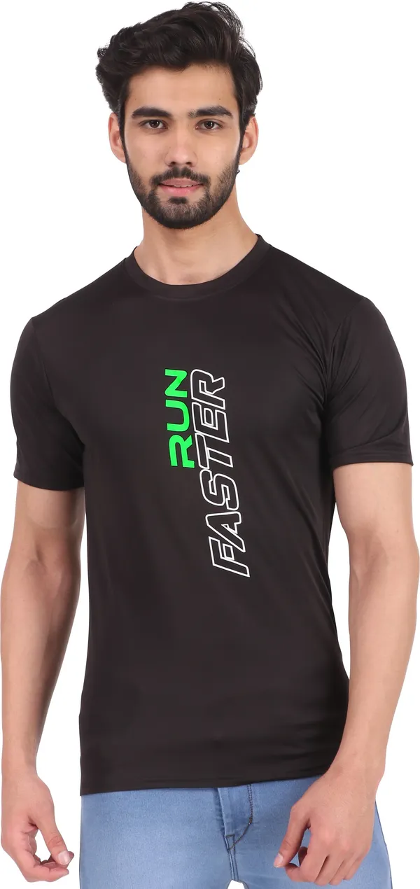 Black_Polyester_Round_Neck_Half_Sleeve_t-shirt_for_Men