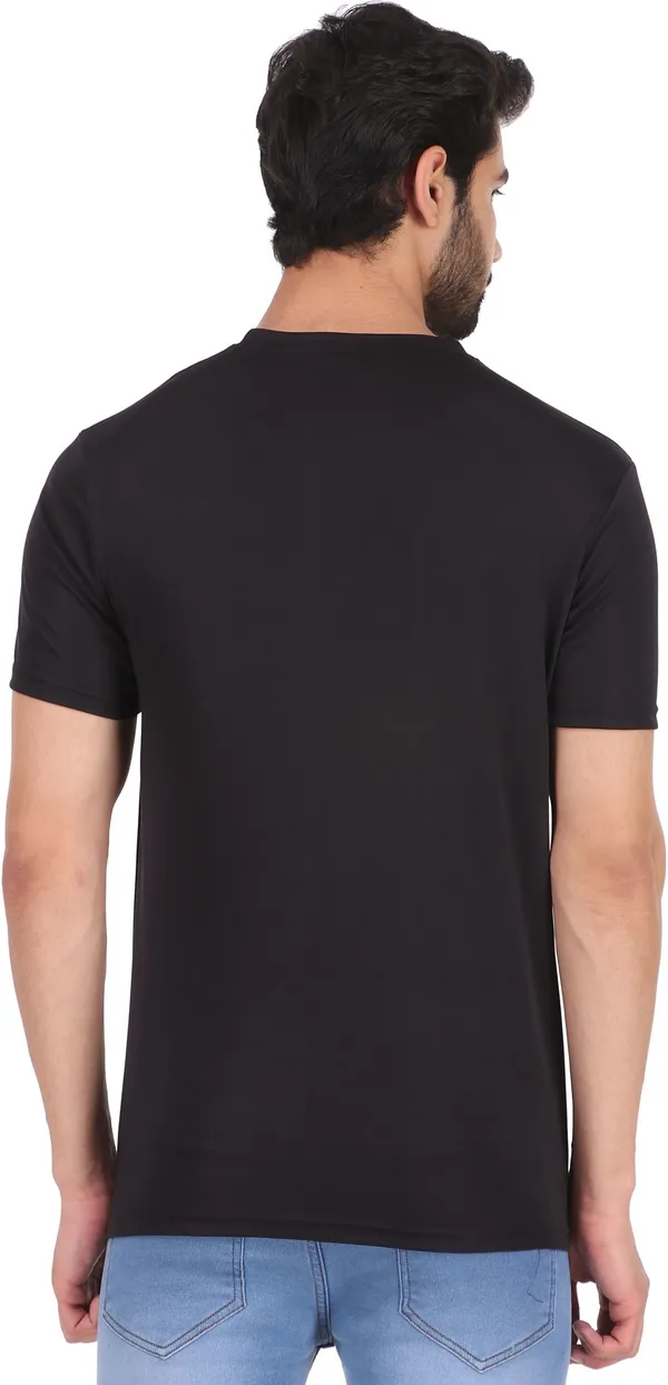 Black_Polyester_Round_Neck_Half_Sleeve_t-shirt_for_Men