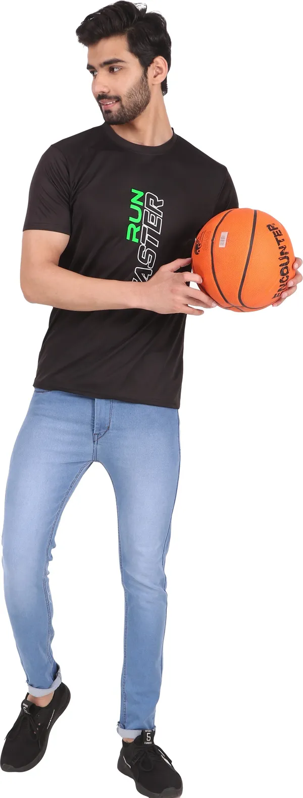 Black_Polyester_Round_Neck_Half_Sleeve_t-shirt_for_Men