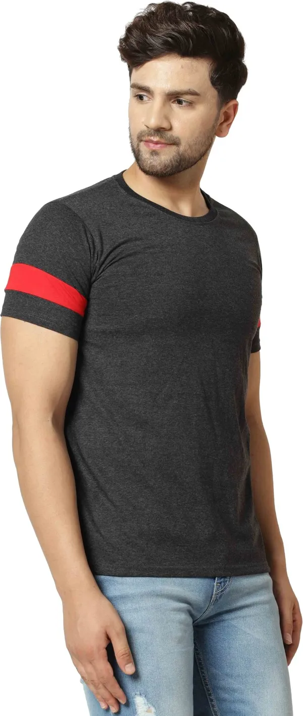 Grey_Cotton_Blend_Round_Neck_Half_Sleeve_t-shirt_for_Men