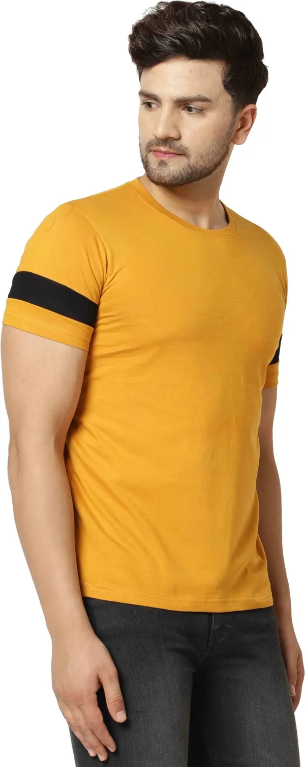 Orange_Cotton_Blend_Round_Neck_Half_Sleeve_t-shirt_for_Men